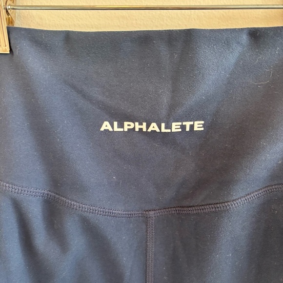 Alphalete Navy Women's High Waist Leggings Side Pockets 27" Inseam Size Small - Picture 6 of 10